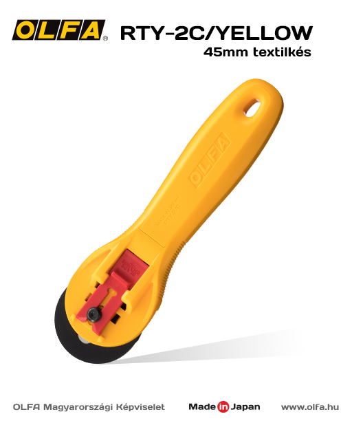 OLFA RTY-2C/Yellow textilkés/patchwork kés