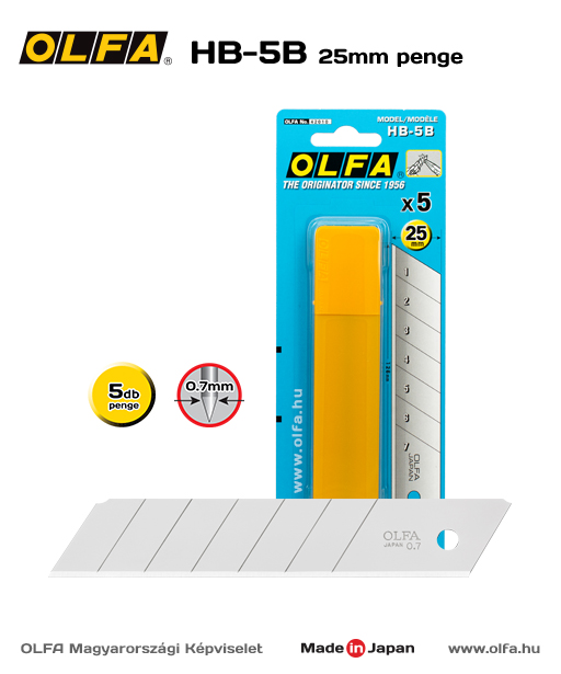 OLFA HB-5B 25mm standard tördelhető penge