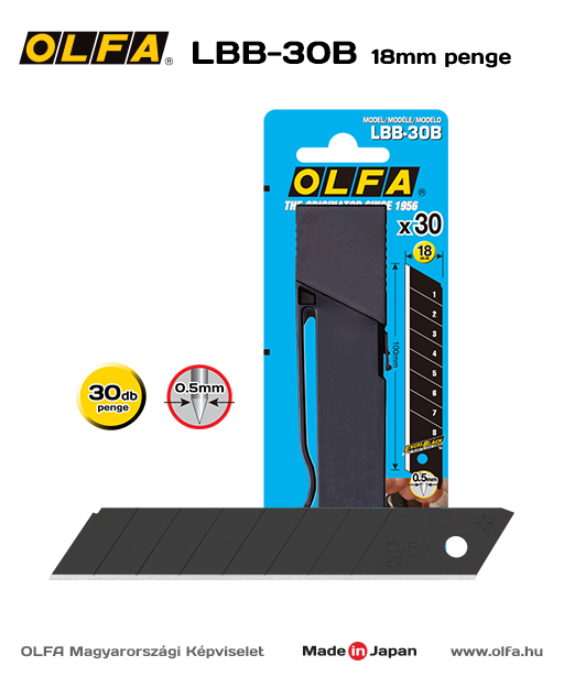 OLFA LBB-30B standard edzett tördelhető penge