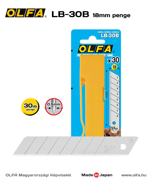 OLFA LB-30B 18mm standard tördelhető penge